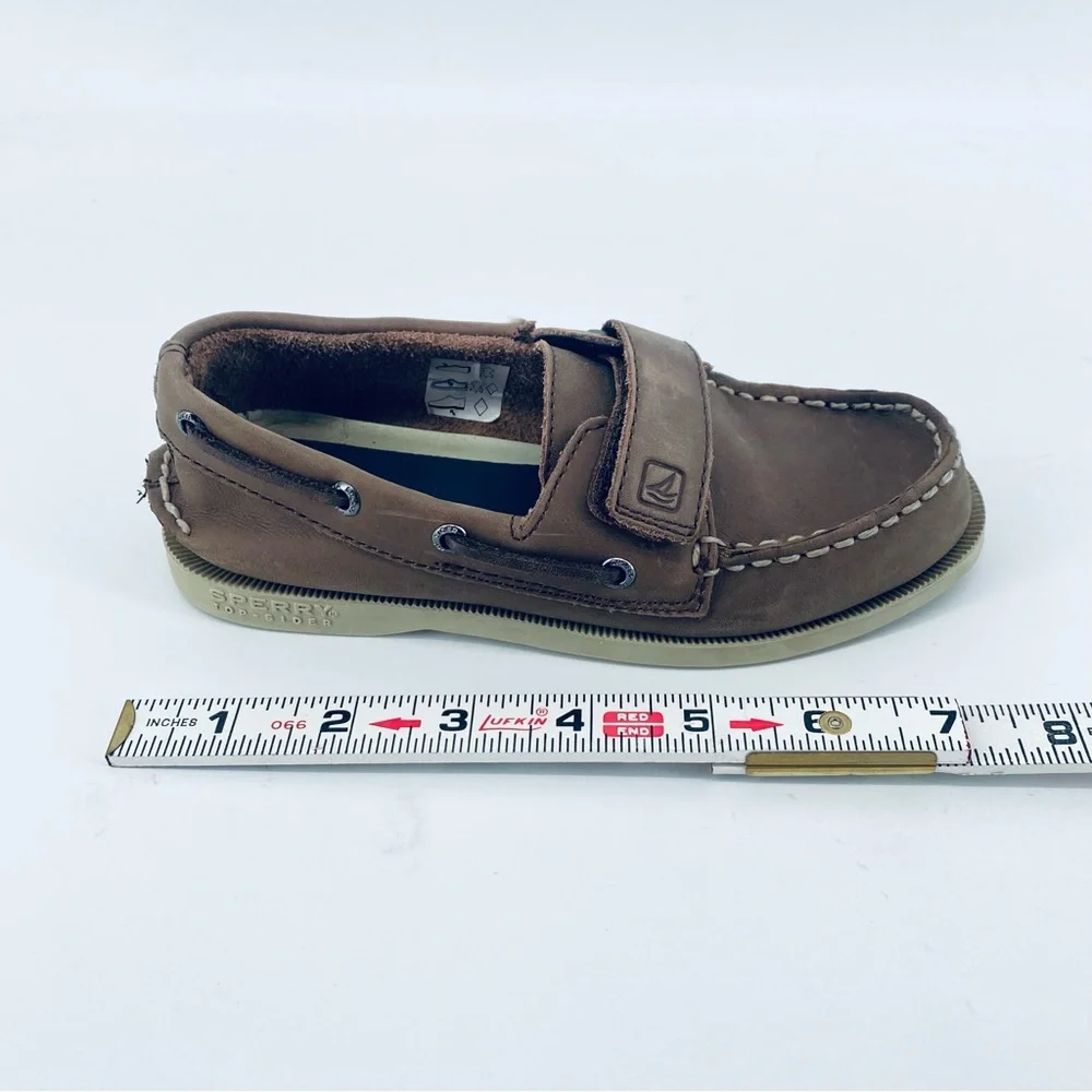 Kids Brown Slip-On Boat Shoes